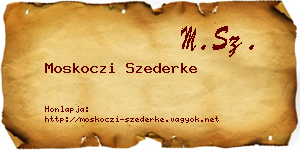 Moskoczi Szederke névjegykártya